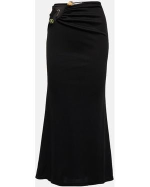 Christopher Esber Embellished Cutout Jersey Maxi Skirt - Black