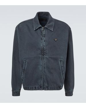 Prada Denim Blouson Jacket - Blue