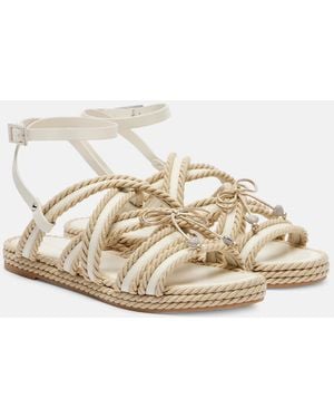 Mach & Mach Embellished Woven Sandals - Metallic