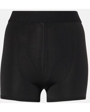 Saint Laurent Biker Shorts - Black