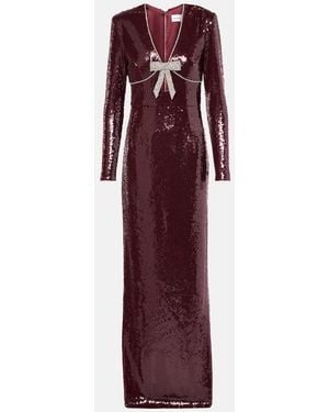 Rebecca Vallance X Nicky Hilton Zelda Sequined Gown - Purple