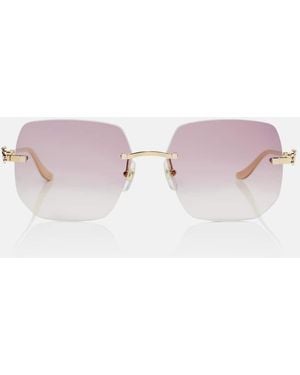Cartier Panthere De Cartier Square Sunglasses - Pink