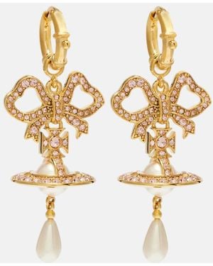 Vivienne Westwood Rigoberta Faux Pearl Drop Earrings - Metallic