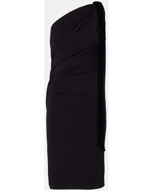 Nina Ricci Draped One-Shoulder Minidress - Black