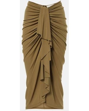 Christopher Esber Vivenda Jersey Midi Skirt - Natural