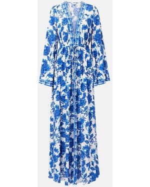 Alexandra Miro Chloe Floral Kaftan - Blue