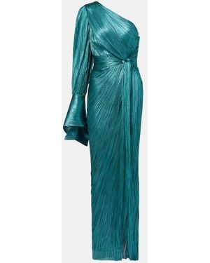 Maria Lucia Hohan Palmer One-Shoulder Silk Gown - Blue