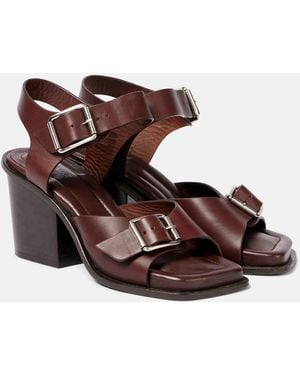 Lemaire 80 Leather Sandals - Brown