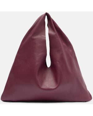 The Row Bindle Small Leather Tote Bag - Purple