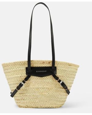 Givenchy Voyou Small Raffia Basket Bag - Natural