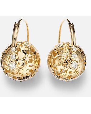 Sydney Evan Icon Wallpaper Bead 14Kt Earrings With Diamonds - Metallic