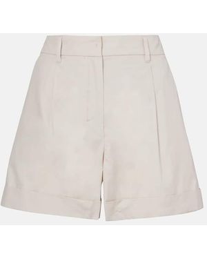 Max Mara Ubino Cotton Poplin Bermuda Shorts - White