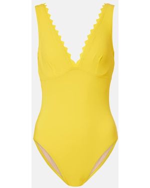 Karla Colletto Ines Scalloped Swimsuit - Yellow