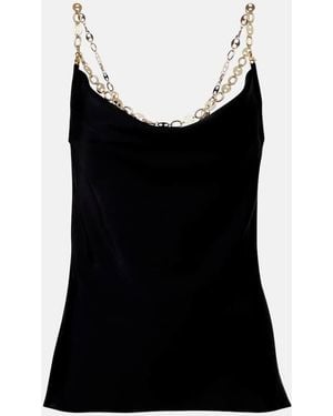 Rabanne Chain-Detail Top - Black