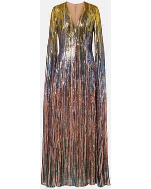 Elie Saab Sequined Gown - Brown