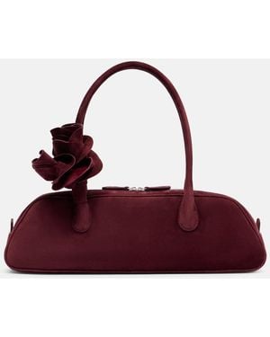 Magda Butrym Brigitte Suede Shoulder Bag - Red