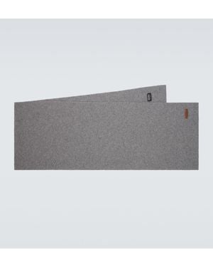 ZEGNA Ribbed-Knit Cashmere Scarf - Grey