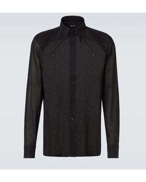 Tom Ford Cotton Voile Shirt - Black