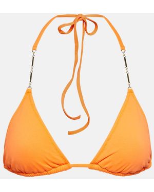 Melissa Odabash Mykonos Triangle Bikini Top - Orange