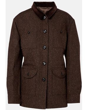 Blazé Milano Lokai Wool And Silk-Blend Jacket - Brown