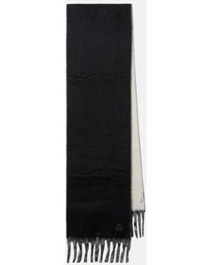 Moncler Logo Alpaca And Wool-Blend Scarf - Black