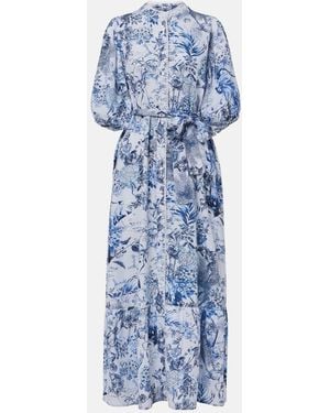 Melissa Odabash Kitty Cotton And Linen Shirt Dress - Blue