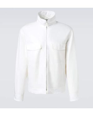 ZEGNA Cotton, Linen, And Silk Jacket - White