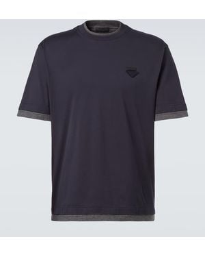Prada Cotton Jersey T-Shirt - Blue