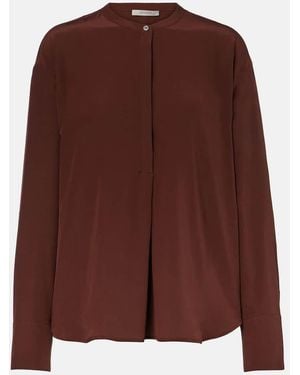 Asceno Remy Silk Crepe Shirt - Brown