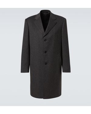 Canali Wool Overcoat - Black