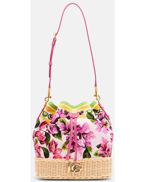 Dolce & Gabbana Taormina Dg Floral Bucket Bag - Pink