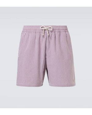 Polo Ralph Lauren Striped Swim Trunks - Purple