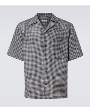 Loro Piana Checked Linen Shirt - Grey