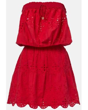 Melissa Odabash Collette Embroidered Cotton Minidress