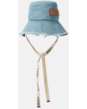 Loewe Paula's Ibiza Fisherman Denim Bucket Hat - Blue