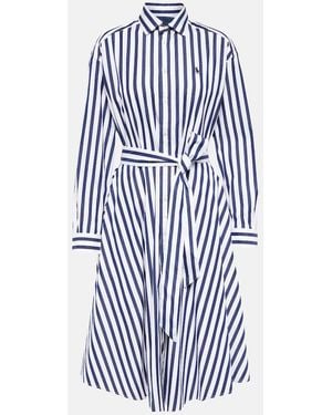 Polo Ralph Lauren Cotton Dress With Belt - Blue