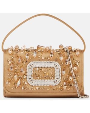 Roger Vivier Pilgrim Micro Embellished Shoulder Bag - Metallic