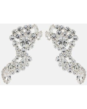 Magda Butrym Crystal-Embellished Drop Earrings - White