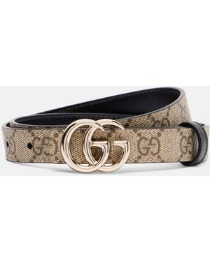 Gucci Gg Marmont Reversible Belt - Natural