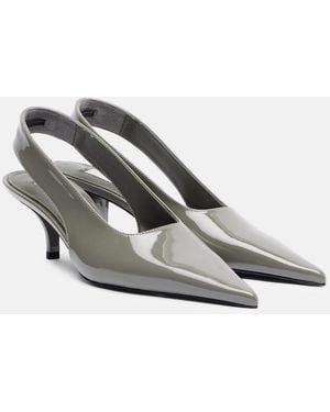 TOTEME Patent Leather Slingback Pumps - Metallic