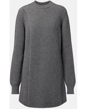 Jil Sander Ribbed-Knit Wool Sweater - Grey