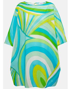 Emilio Pucci Iride-Print Kaftan - Blue