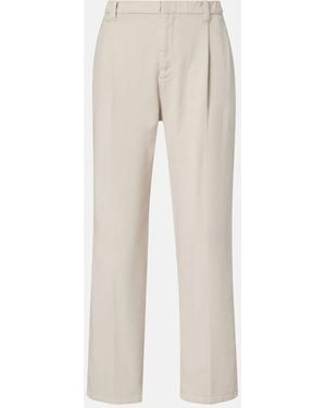 Brunello Cucinelli Monili Mid-Rise Straight Jeans - Natural