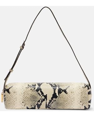 KHAITE Kye Micro Snake-Effect Leather Shoulder Bag - Metallic