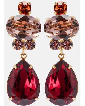 Jennifer Behr Catherine-Plated Drop Earrings - Red