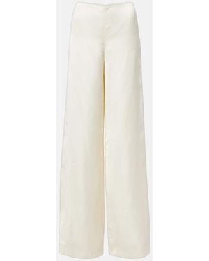 Ralph Lauren Satin Wide-Leg Pants - White