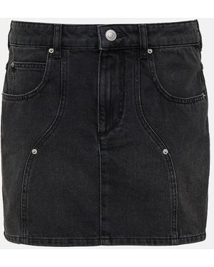 Isabel Marant Vesna Denim Mini Skirt - Black