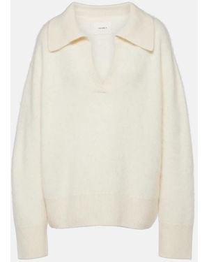 Lisa Yang Kerry Brushed Cashmere Sweater - White