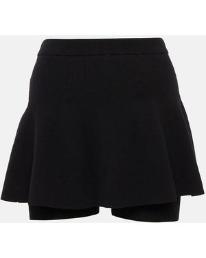 Live The Process Alba Ribbed-Knit Skort - Black