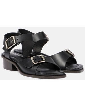 Lemaire Leather Sandals - Black